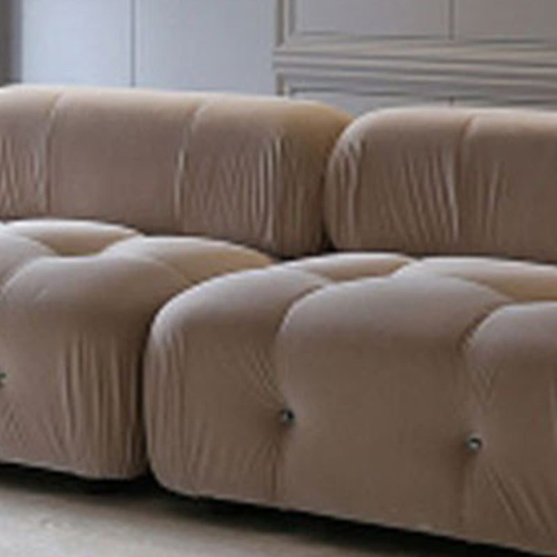 Contemporary Biscuit Back Sofa 26.38"High Wool Couch for Living Room,White