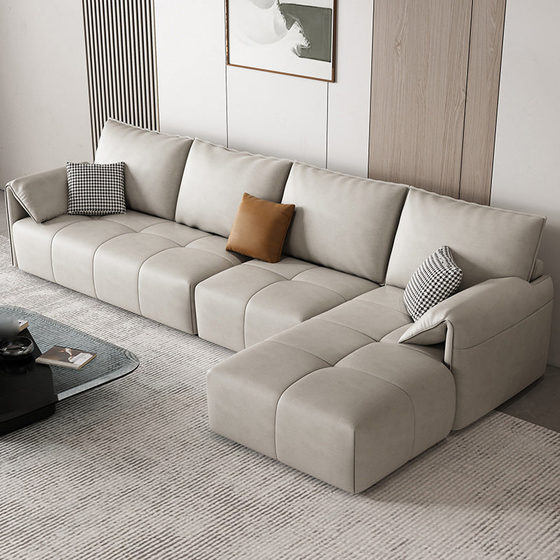 Contemporary Pillow Top Arm Faux Leather Living Room Pillows Sofa Bed