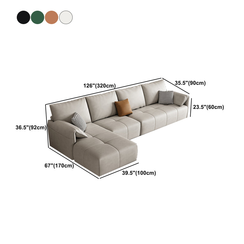 Contemporary Pillow Top Arm Faux Leather Living Room Pillows Sofa Bed