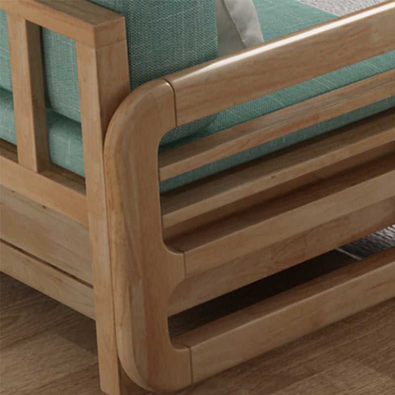 Nordic Fabric Living Room Sofa Chaise Square Arm Cushions Sofa Bed