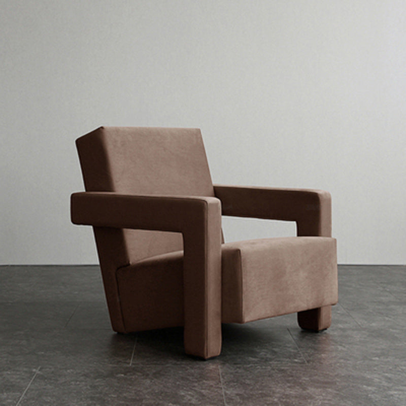 Nordic Fabric Arms Included Square Arms Fixed Back Accent Room Chair