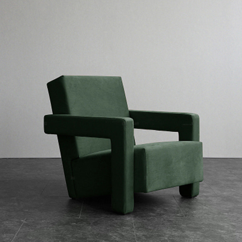 Nordic Fabric Arms Included Square Arms Fixed Back Accent Room Chair