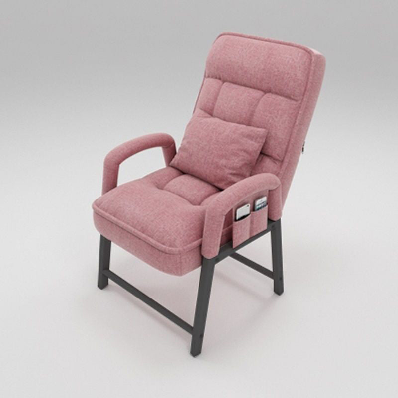 Contemporary Fabric Arms Included with Black Legs Lounge Chair
