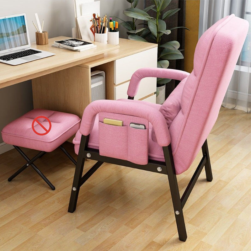 Contemporary Fabric Arms Included with Black Legs Lounge Chair