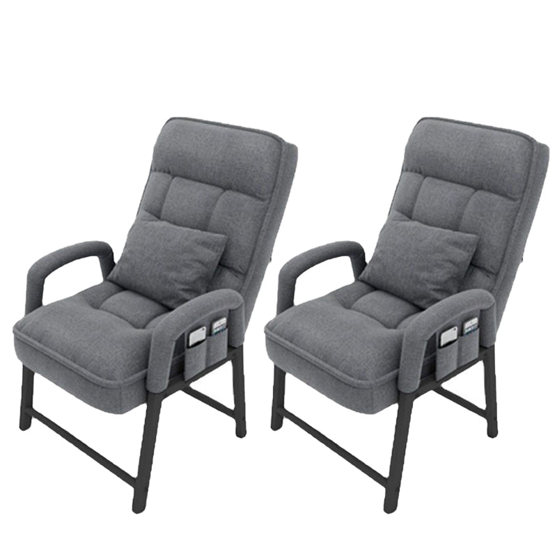 Contemporary Fabric Arms Included with Black Legs Lounge Chair