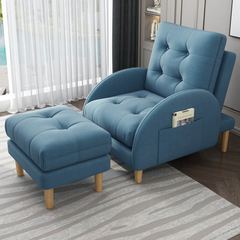 Contemporary Arms Included Basic Four Leg Biscuit Back Accent Room Chair