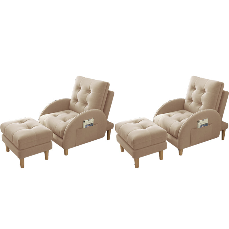 Contemporary Arms Included Basic Four Leg Biscuit Back Accent Room Chair