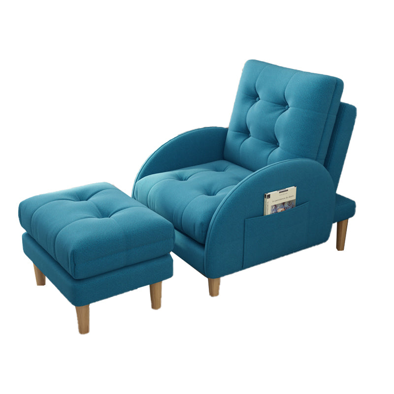 Contemporary Arms Included Basic Four Leg Biscuit Back Accent Room Chair