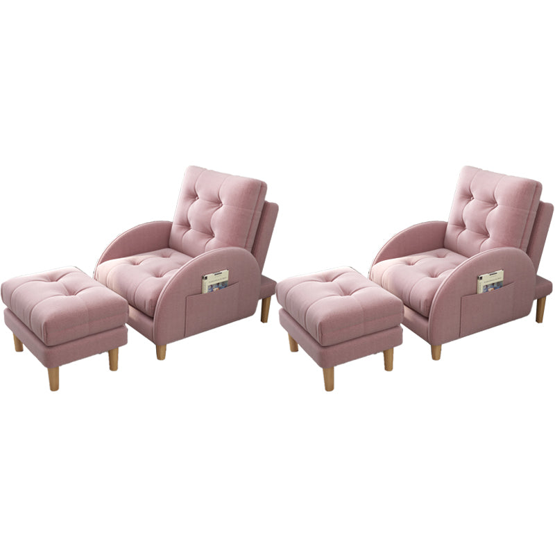 Contemporary Arms Included Basic Four Leg Biscuit Back Accent Room Chair