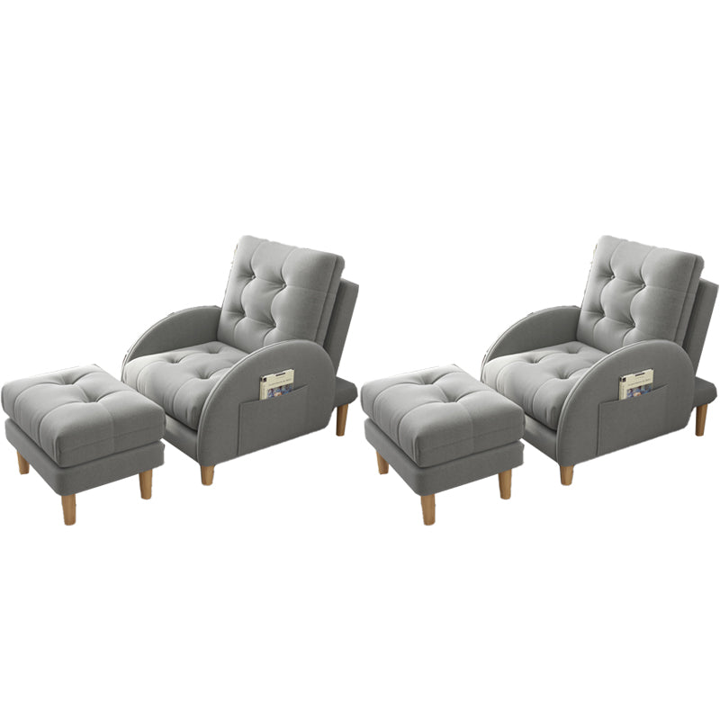 Contemporary Arms Included Basic Four Leg Biscuit Back Accent Room Chair