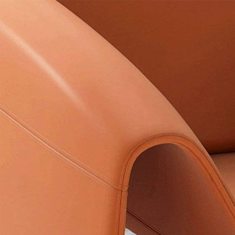 Contemporary Bonded Leather Arms Included with Pillow Accent Armchair