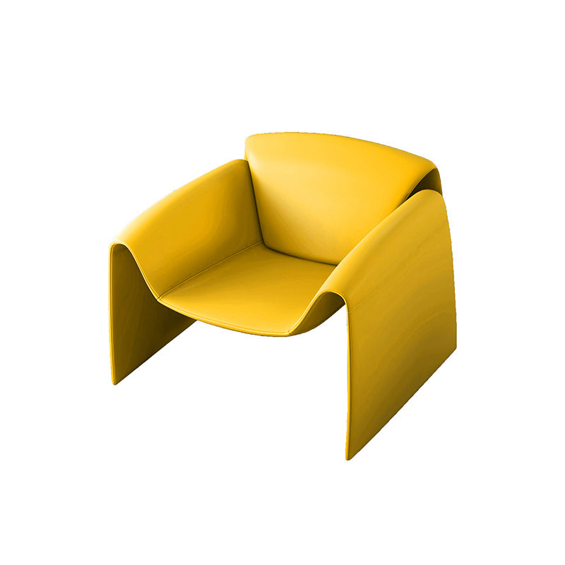 32.68" Wide Contemporary Style Single Sofa Chair Leather Arm Chair