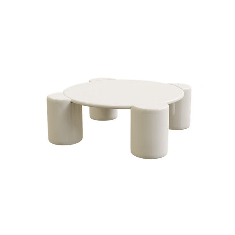 Modern Round Solid Wood Coffee Table with 4 Legs Coffee Or End Table