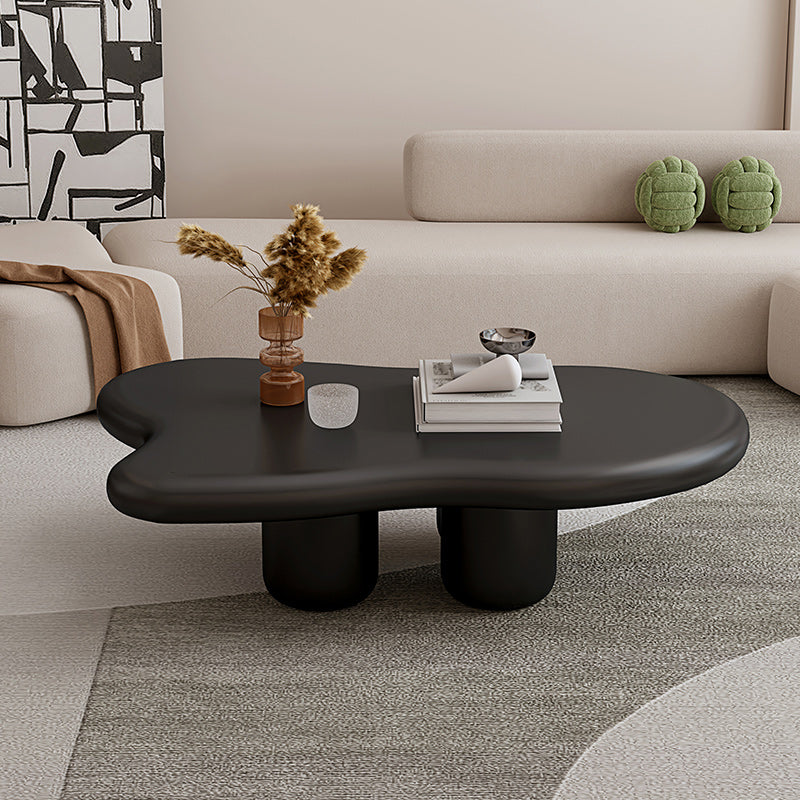 Scandinavian Free Form Coffee Table 3 Legs Wooden Cocktail Table for Living Room