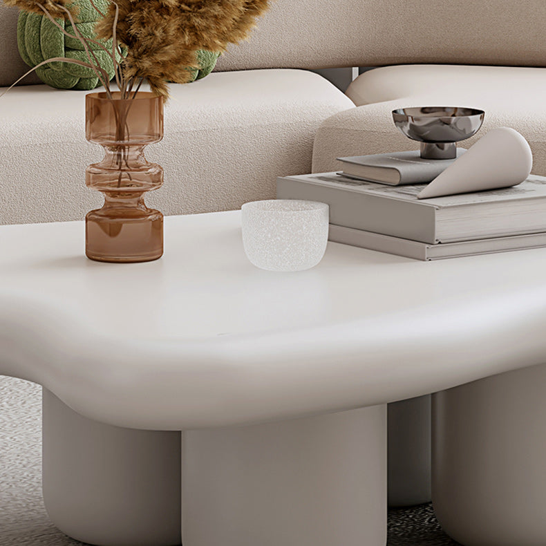 Scandinavian Free Form Coffee Table 3 Legs Wooden Cocktail Table for Living Room