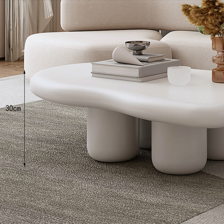 Scandinavian Free Form Coffee Table 3 Legs Wooden Cocktail Table for Living Room