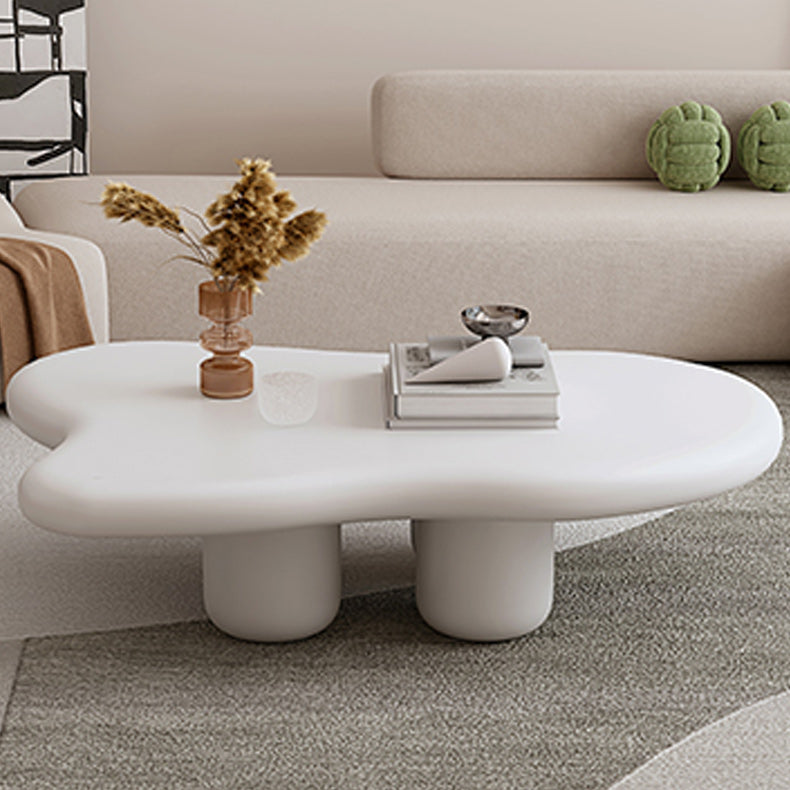 Scandinavian Free Form Coffee Table 3 Legs Wooden Cocktail Table for Living Room