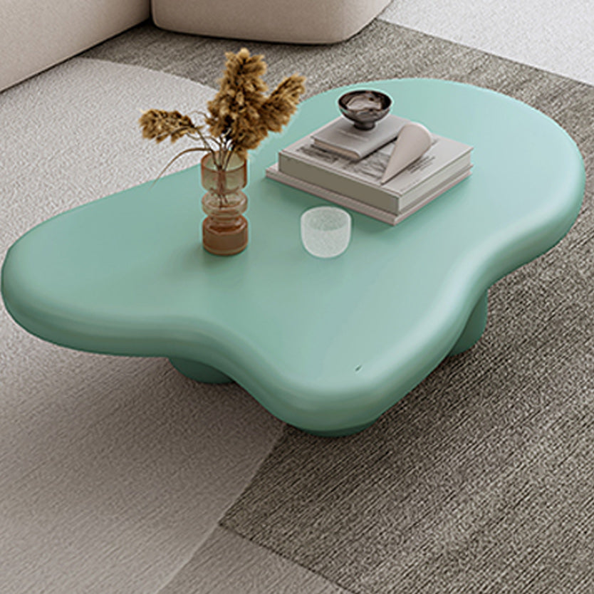 Scandinavian Free Form Coffee Table 3 Legs Wooden Cocktail Table for Living Room