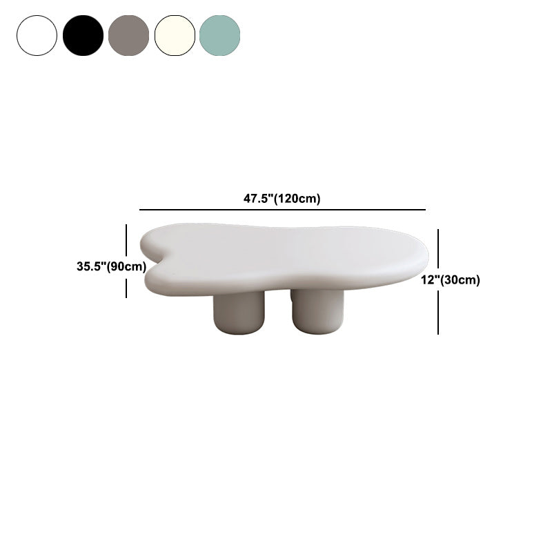 Scandinavian Free Form Coffee Table 3 Legs Wooden Cocktail Table for Living Room