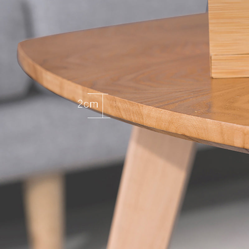 17.72" Tall Contemporary Style Coffee Cocktail Table 4 Legs Solid Wood Coffee Table