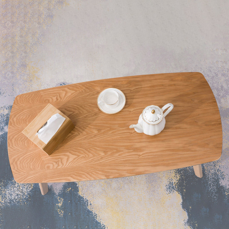 17.72" Tall Contemporary Style Coffee Cocktail Table 4 Legs Solid Wood Coffee Table