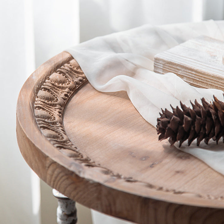 French Country Distressed Cocktail Table Wooden Coffee Cocktail Table for Home