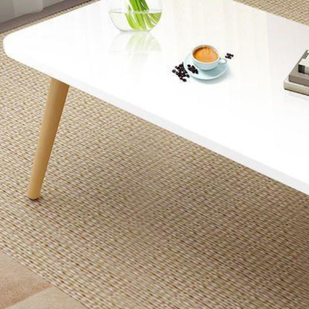 Solid Wood Rectangle Cocktail Table with 4 Legs and Wooden Top