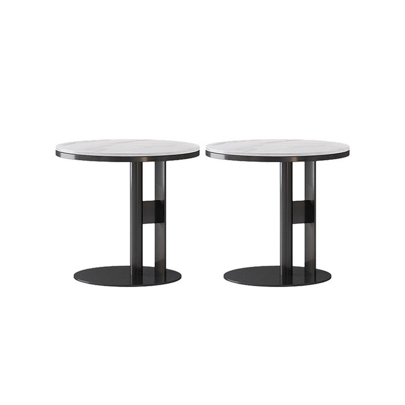 19.69" Tall Contemporary Style Side End Table Round Sofa Side Accent Table