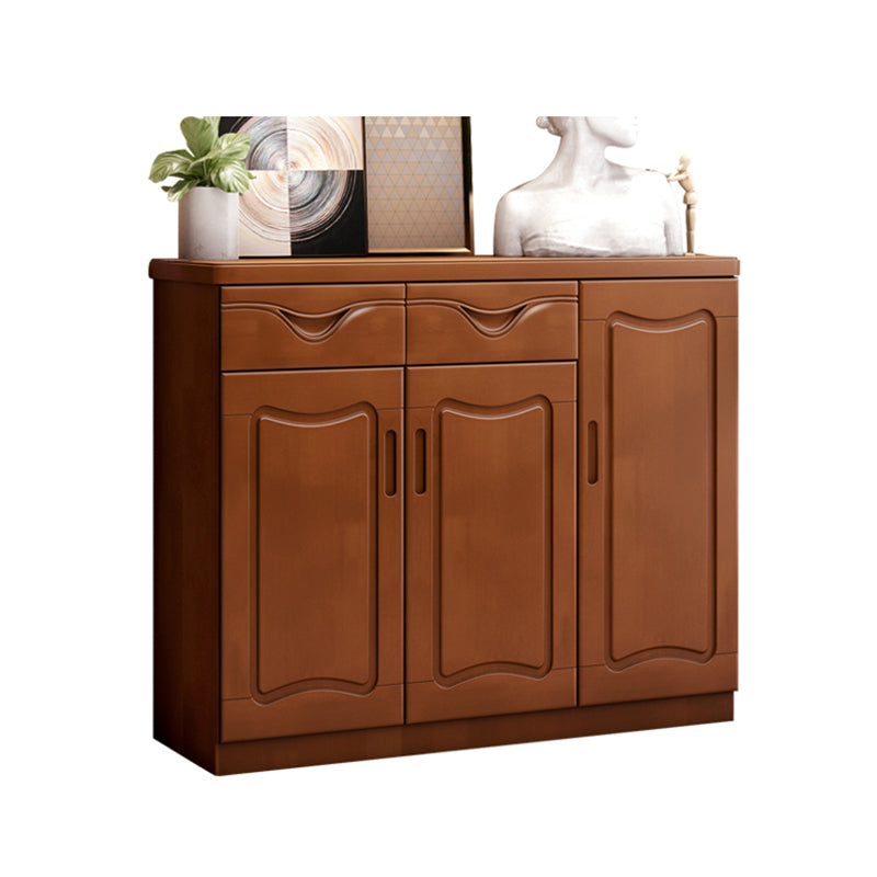 Modern Wood Accent Cabinet Standard Bar Pulls Cabinet with Drawer