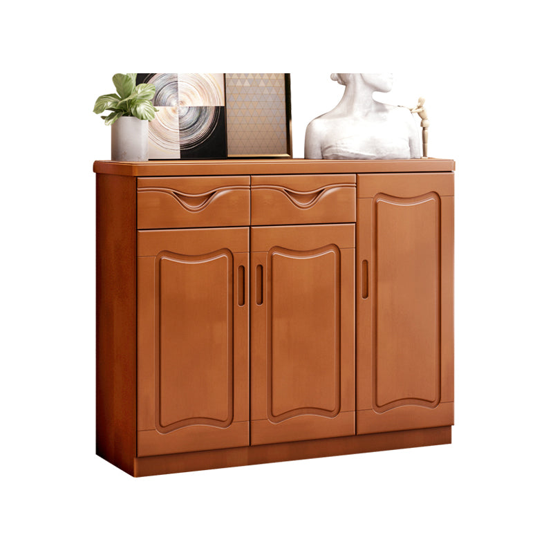 Modern Wood Accent Cabinet Standard Bar Pulls Cabinet with Drawer