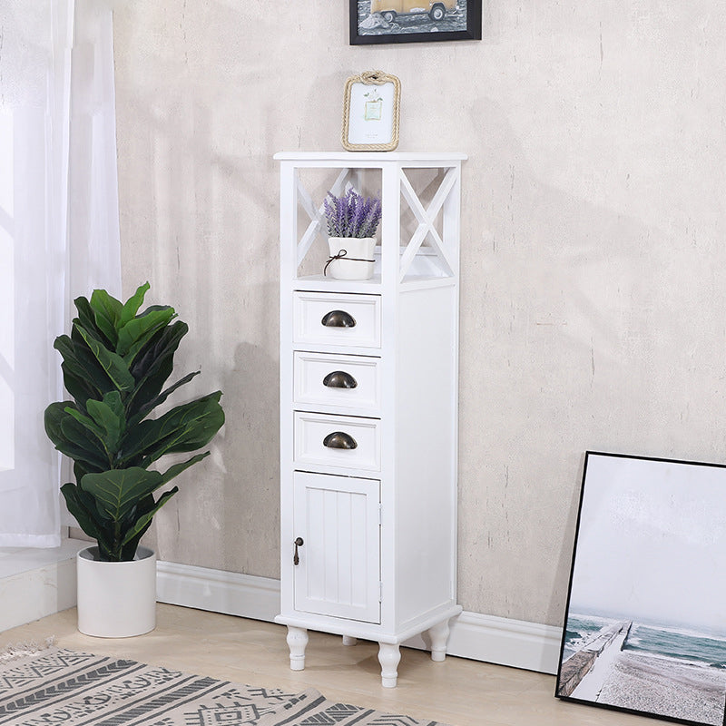 Wood Modern Cabinet Rectangular Minimalist Side Cabinet with Drawer