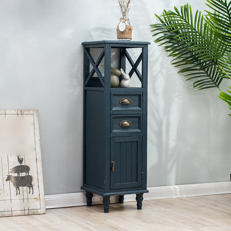 Wood Modern Cabinet Rectangular Minimalist Side Cabinet with Drawer