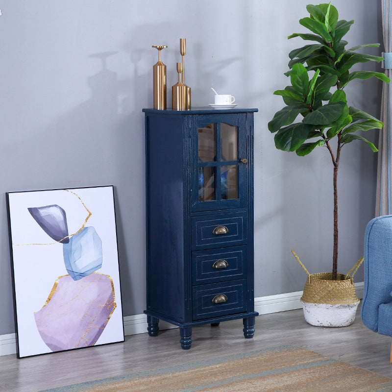 Wood Modern Cabinet Rectangular Minimalist Side Cabinet with Drawer