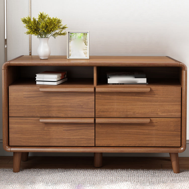 Modern Rectangular Cabinet Wood Minimalist Side Cabinet with Drawer