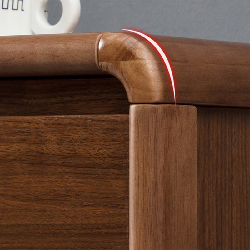 Modern Rectangular Cabinet Wood Minimalist Side Cabinet with Drawer
