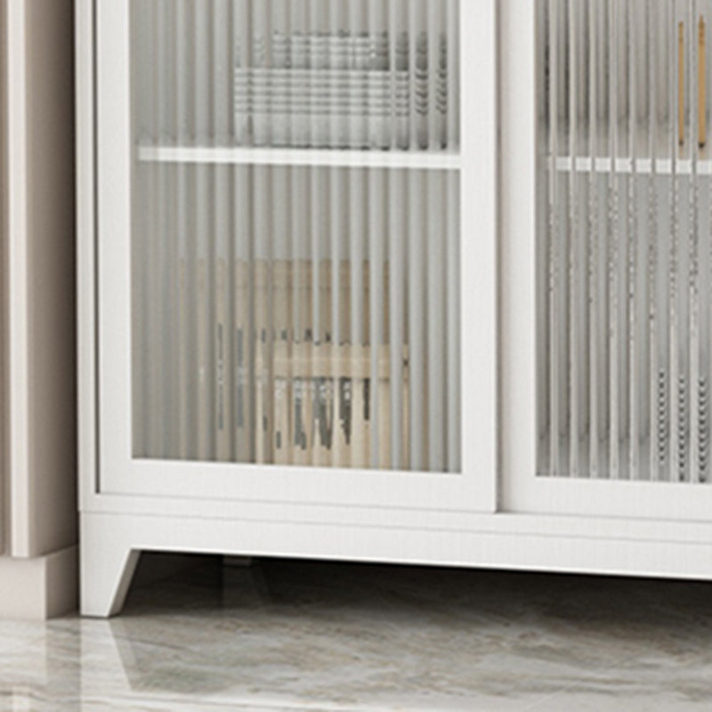 Modern White Rectangle Accent Cabinet Knobs 1 Shelves Cabinet