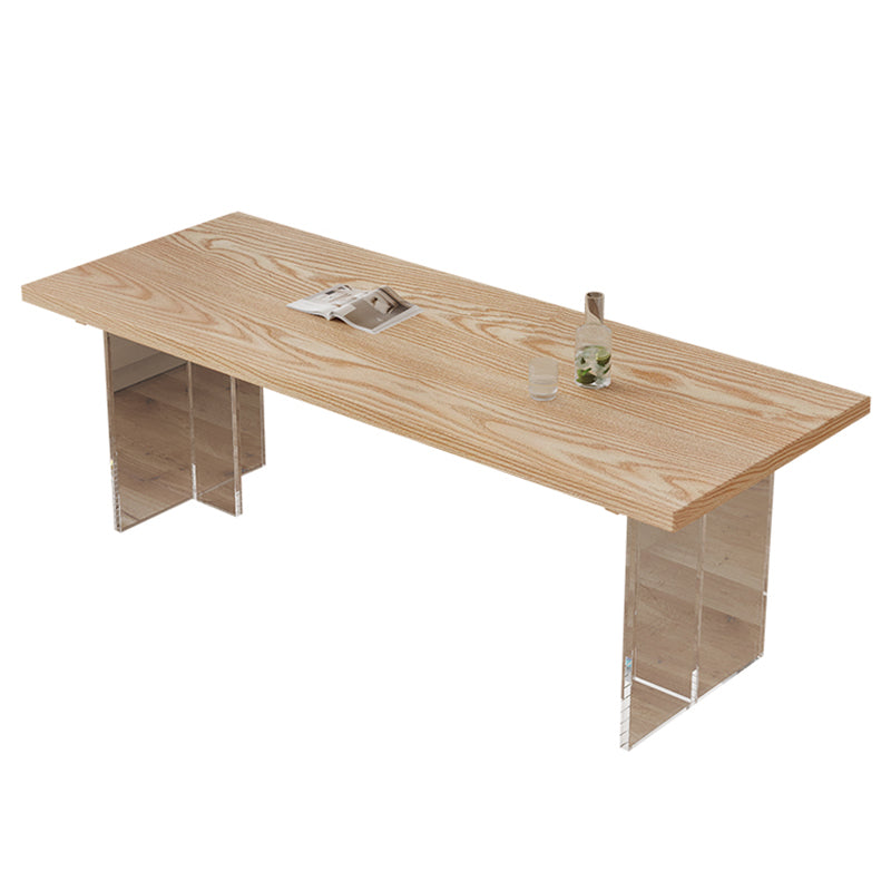 Simplicity Style Dining Table Natural Solid Wood Table for Home Kitchen