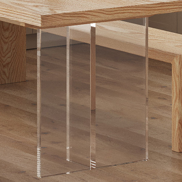 Simplicity Style Dining Table Natural Solid Wood Table for Home Kitchen