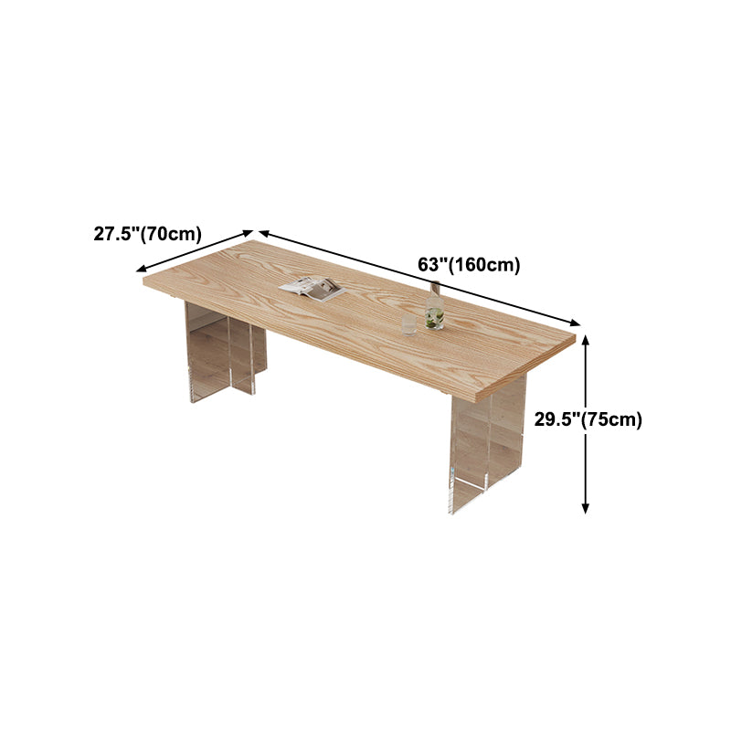 Simplicity Style Dining Table Natural Solid Wood Table for Home Kitchen