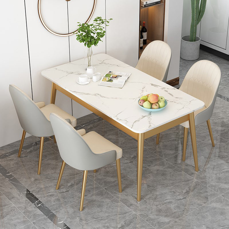 Sintered Stone Dining Table Traditional Luxury Rectangle Table for Home