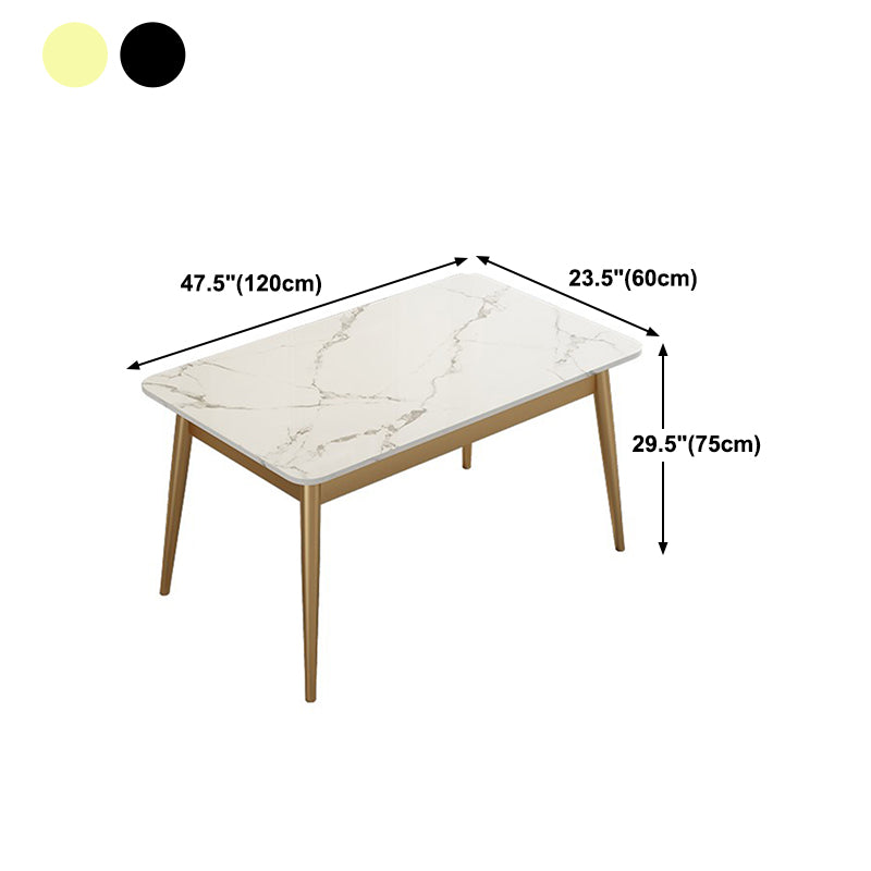 Sintered Stone Dining Table Traditional Luxury Rectangle Table for Home