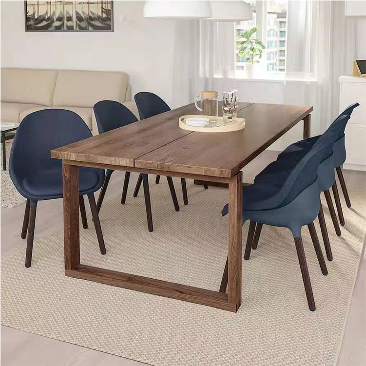 Modern Pine Solid Wood Dining Table Sled Base Dining Table in Natural