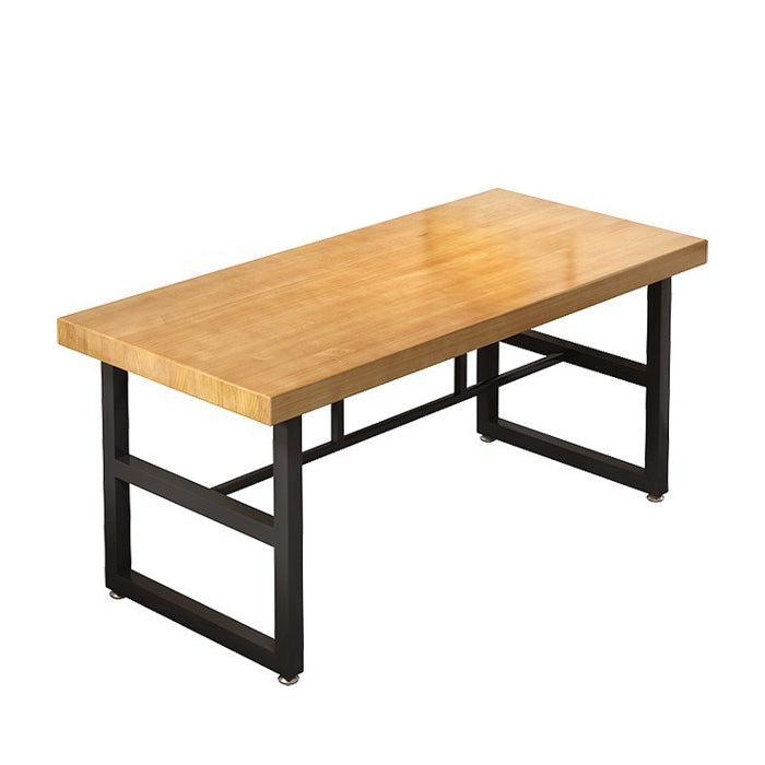 Industrial Dinning Table with Wood Rectangle Dining Table for Home