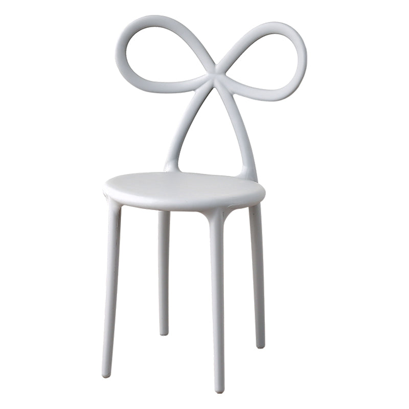 Modern Style Dining Chair Armless Dining Chairs with Plastic Legs for Kitchen