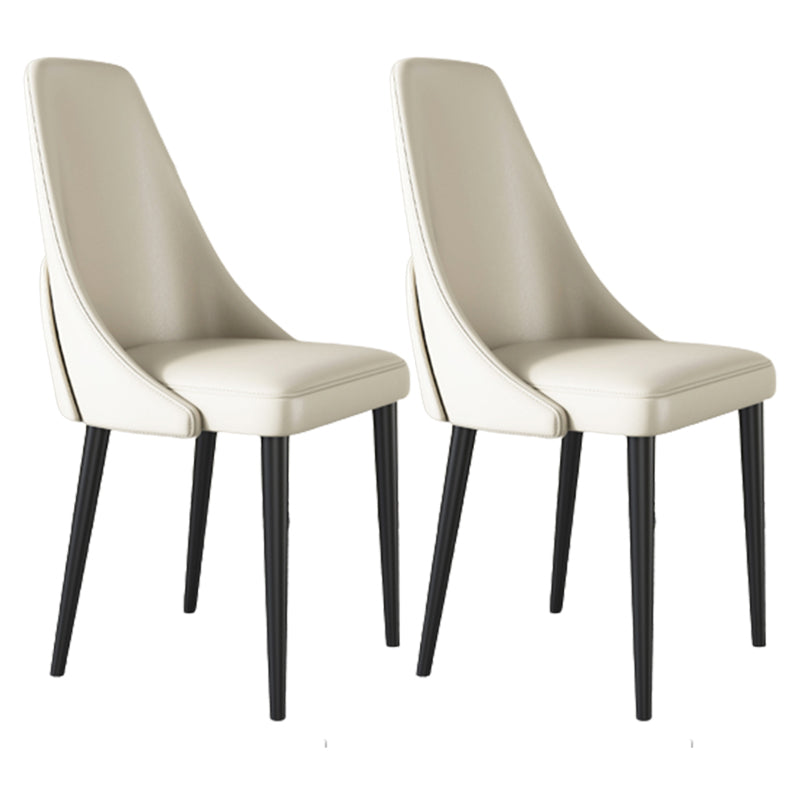 Glam Style Dining Chairs PU Leather Dining Side Chair for Indoor