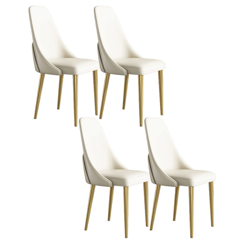 Glam Style Dining Chairs PU Leather Dining Side Chair for Indoor