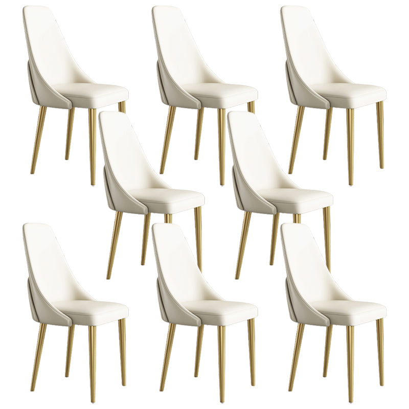 Glam Style Dining Chairs PU Leather Dining Side Chair for Indoor