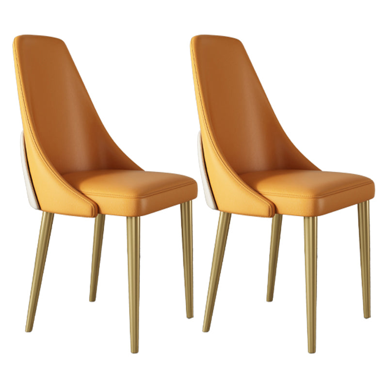 Glam Style Dining Chairs PU Leather Dining Side Chair for Indoor
