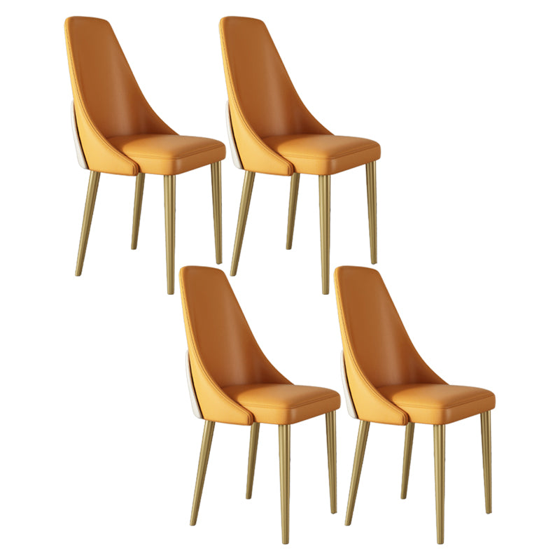 Glam Style Dining Chairs PU Leather Dining Side Chair for Indoor