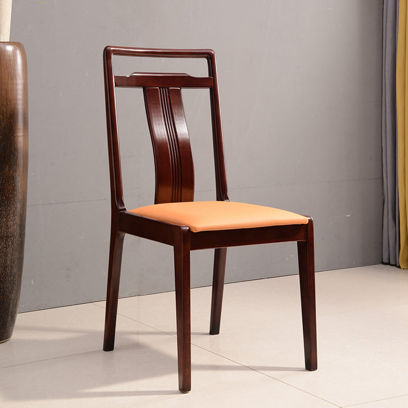 Solid Wood Traditional Dining Chair Matte Finish Side Chair for Home